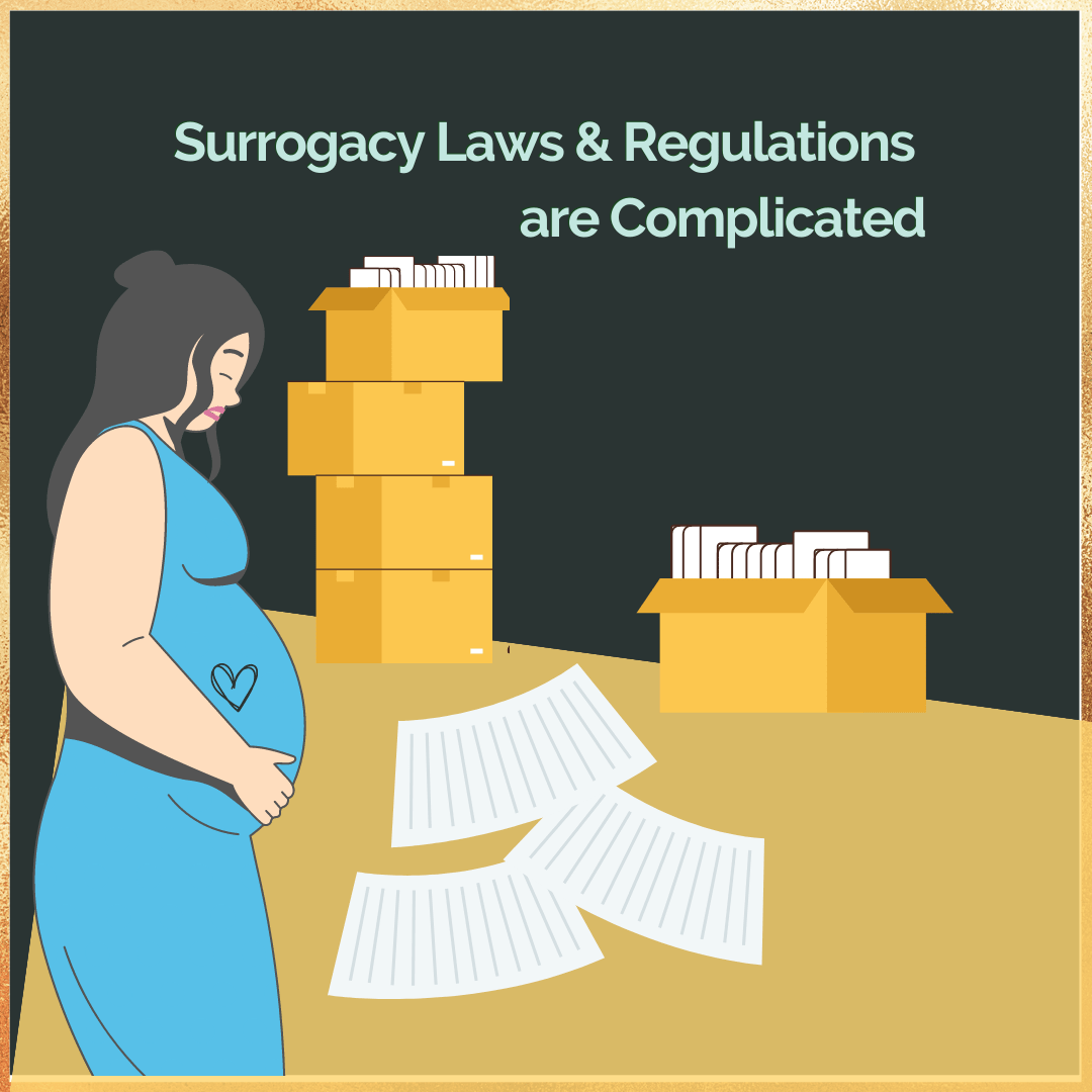You need a surrogate support system because surrogacy laws and regulations are complicated